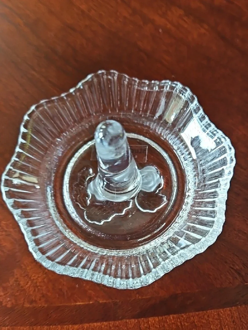 Studio Crystal by Studio Silversmiths 4-Pc Vintage Vanity Set Frosted Rose